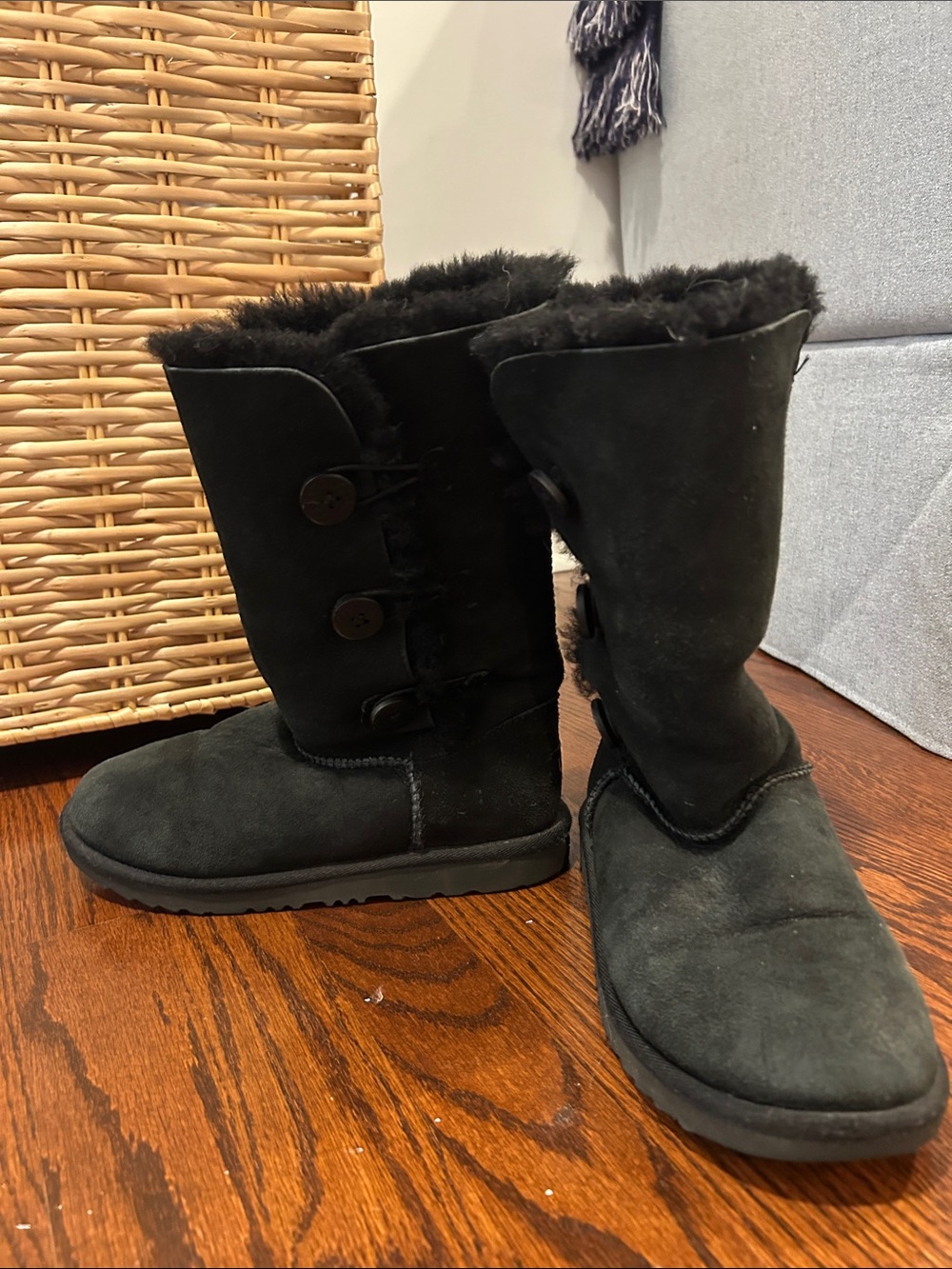 Black UGGS with Buttons
